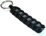 RedVex Thin Line Paracord Key Chain/Key Fob - Choose Your Colors - 3", 4", 6", and 8" Lengths (Qty-1) - RedVex