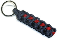 RedVex Thin Line Paracord Key Chain/Key Fob - Choose Your Colors - 3", 4", 6", and 8" Lengths (Qty-1) - RedVex