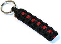 RedVex Thin Line Paracord Key Chain/Key Fob - Choose Your Colors - 3", 4", 6", and 8" Lengths (Qty-1) - RedVex
