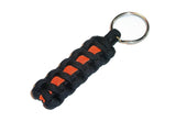 Redvex Thin Orange Line Paracord Key Chain/Key Fob/Lanyard Pull - by Black with Orange Line - 3", 4", 6", and 8" Lengths (Qty-1) - RedVex
