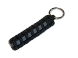 Thin Gray Line Handcuffs Key Chain / Key Fob by RedVex - Black with Gray Line and Handcuffs - 4" Length (Qty 1) - RedVex